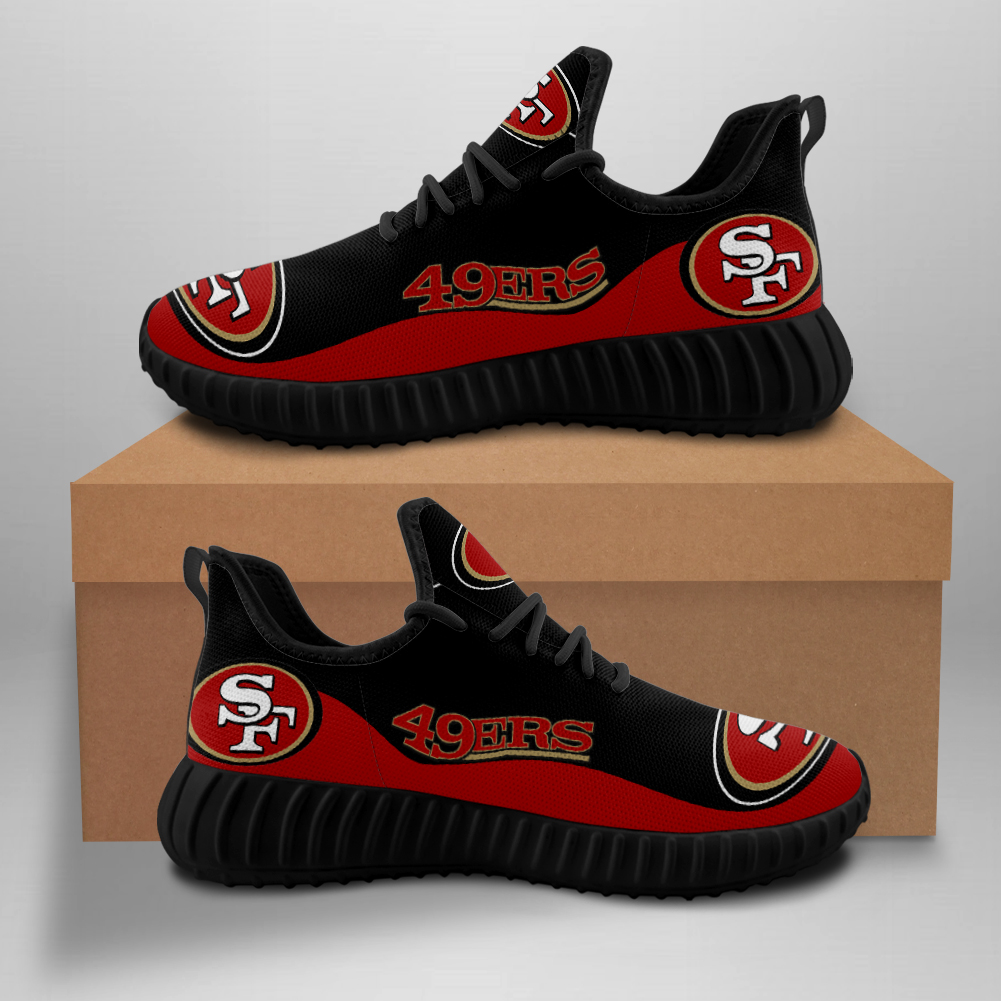 Women's San Francisco 49ers Mesh Knit Sneakers/Shoes 002